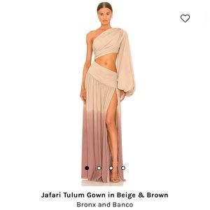 Bronx and Banco Jafari Tulum Gown In Beige & Brown